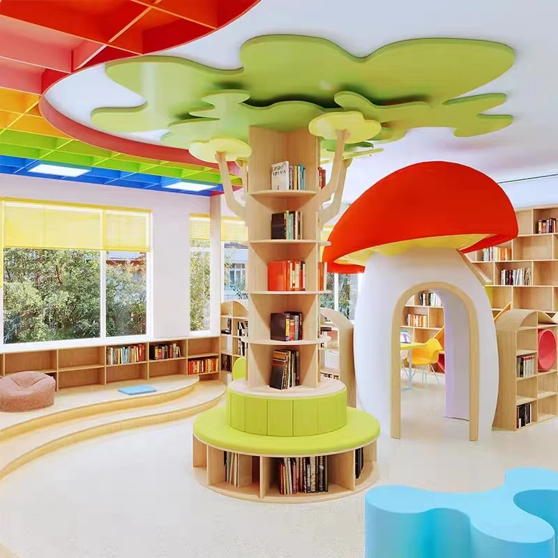 Chiquitos Creative Tree Bookcase In Kindergarten Hall Display Reading Room  Bookshelf Kindergarten Classroom Furniture Supplies