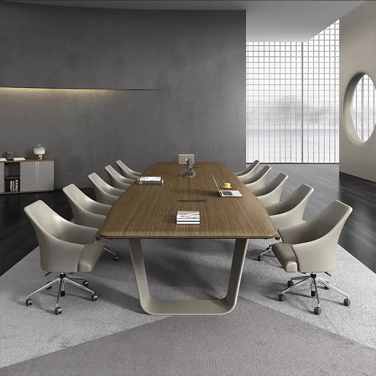 Liyu Modern Style Office U Shaped Switch Socket 20 Person Conference Room Table Meeting Tables And Chairs Set