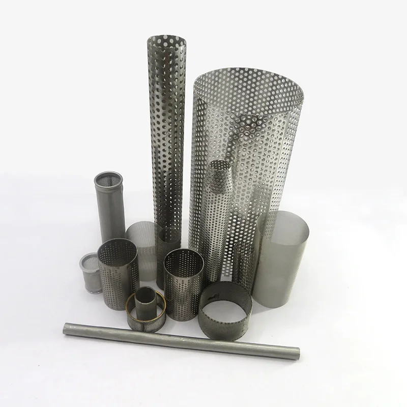 25mm stainless steel perforated metal filter  tube for exhaust