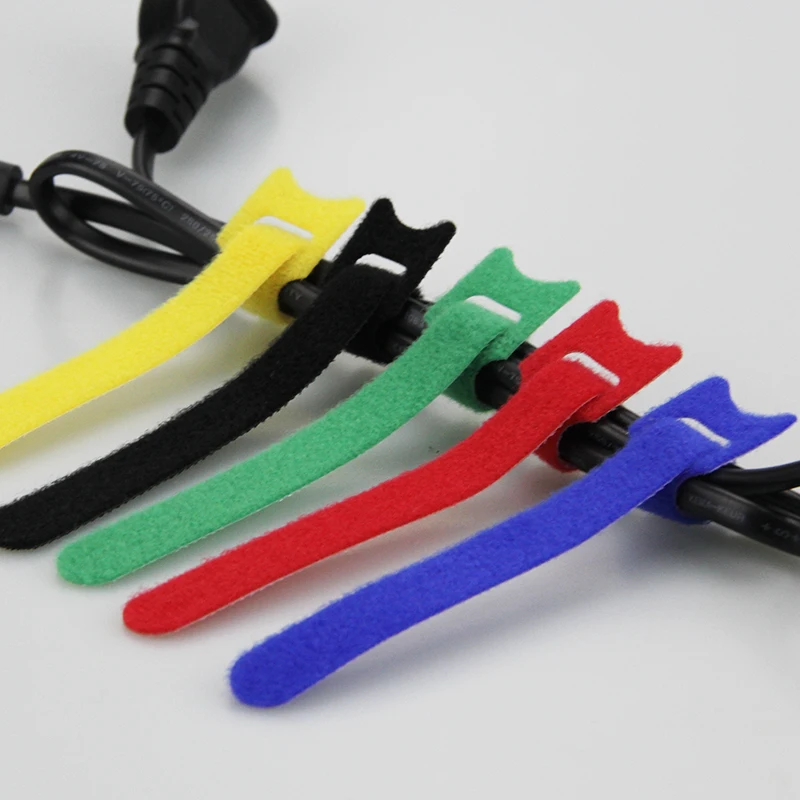 Cable Tie Cat-type Data Cable Organizer Multi-color Wire Binding Self-adhesive Velcroes Hot Wholesale Nylon Injection Single