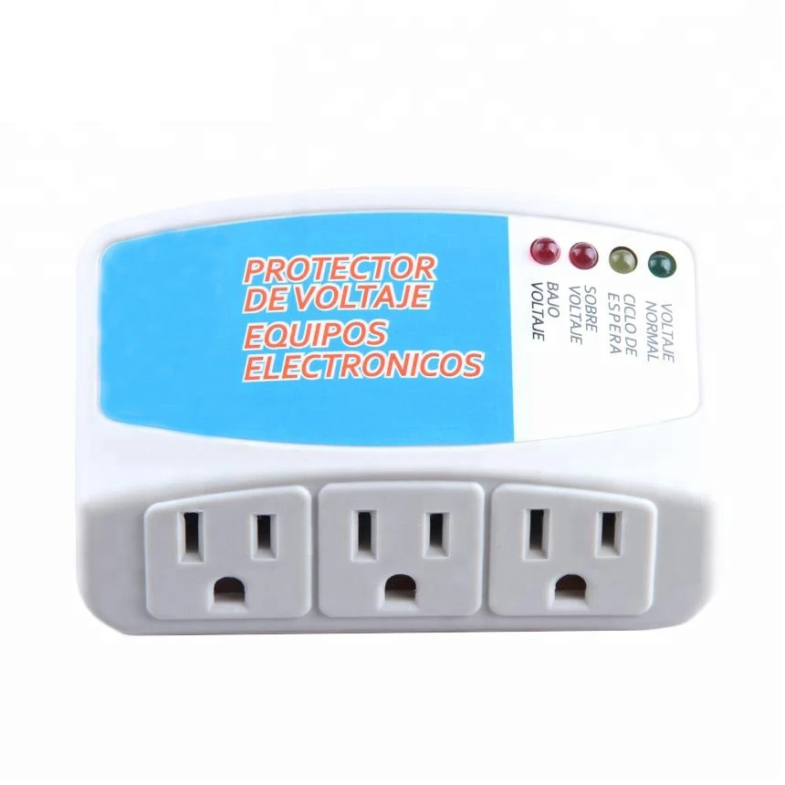 Popular 3 Outlet Home Protector De Voltage AC Surge Voltage Protector Plug