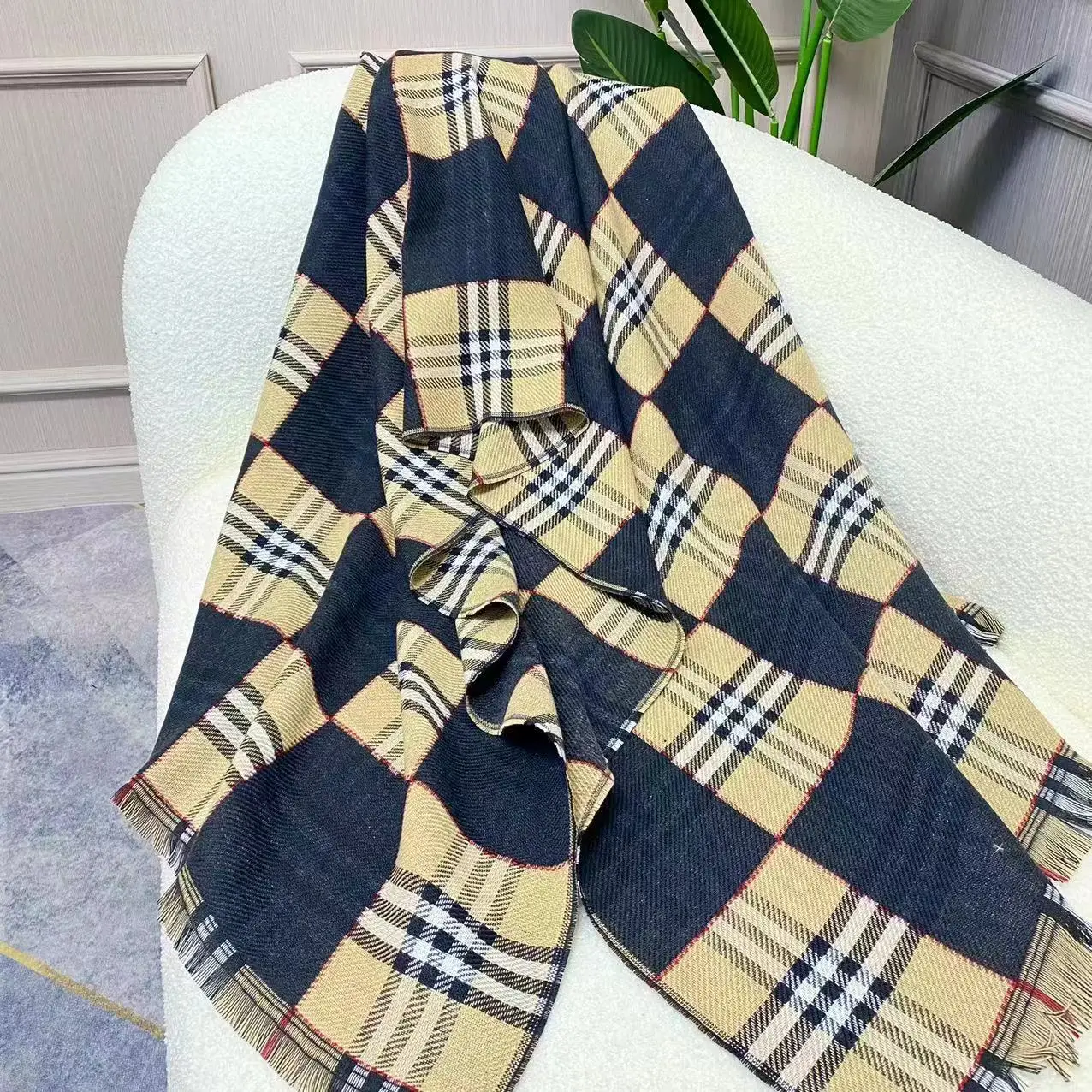 Newest Wholesale Custom Logo Luxury Brand Soft Women Tassel Shawl Pashima Winter Warm Long Fashion Cashmere Scarf