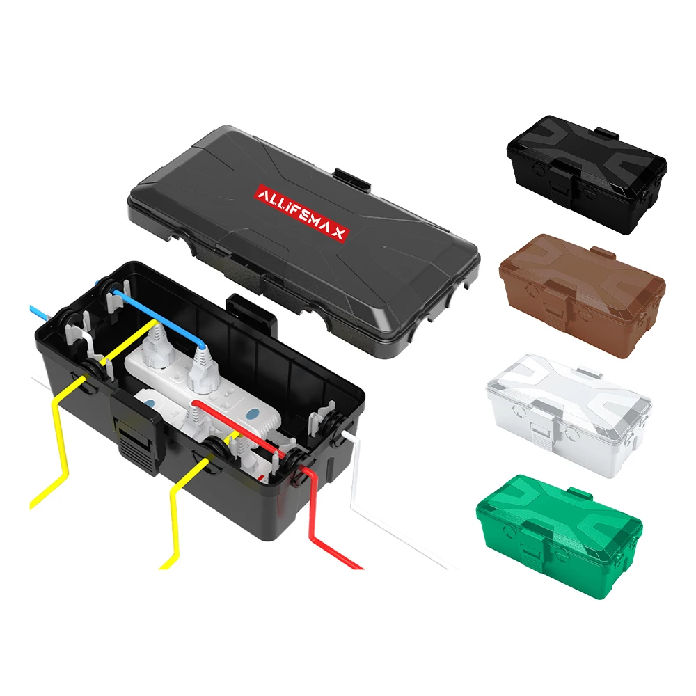 Allifemax Handy Box Electrical Outlet External Waterproof Electric Junction Boxes Outdoor Christmas Electrical Box