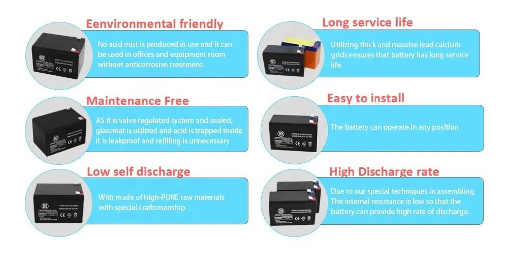 Rechargeable 12v 8ah 20hr 2.1kg Solar Battery Home Solar Energy Storage Lead Acid Agm Battery