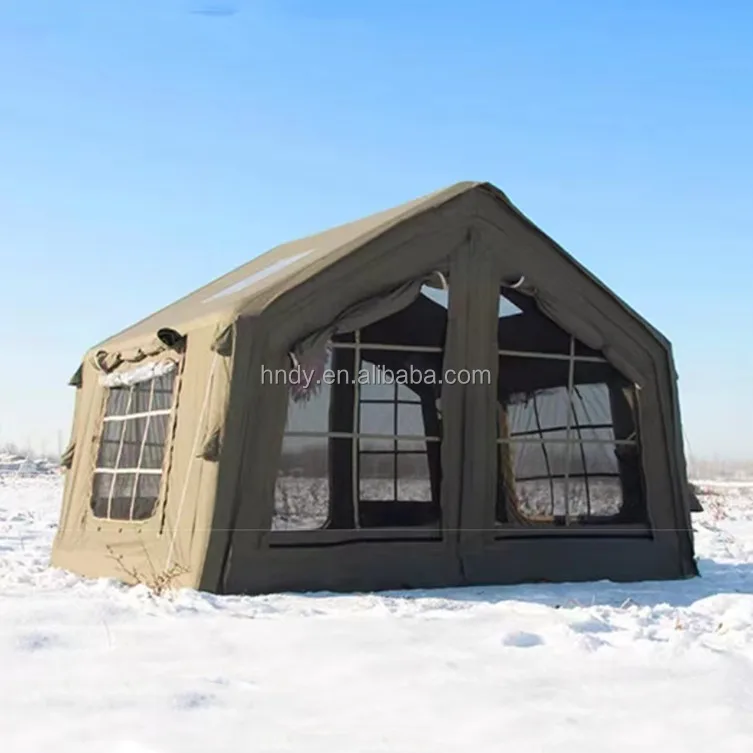 8.0+8.8 Hot Selling Design Green Air Tent Outdoor Camping Family Inflatable Tent