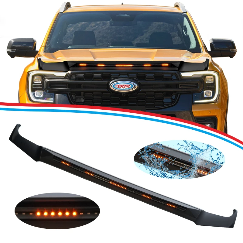 bug shield hood protector bonnet guard light for ford ranger t9 bonnet guard 2022 2023