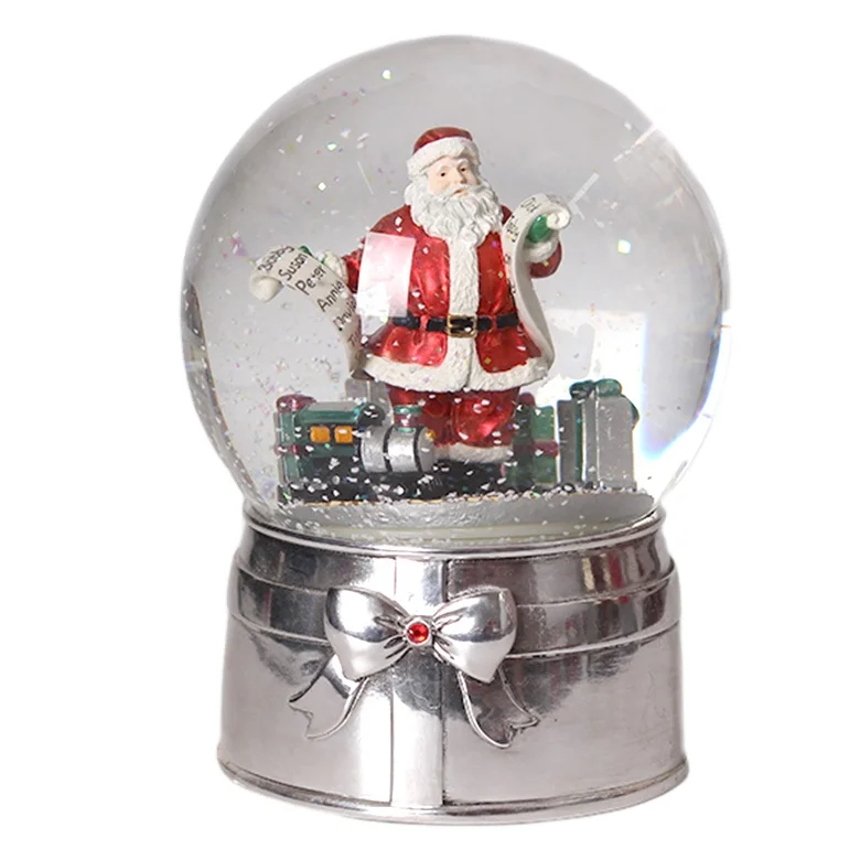 Glass water ball, custom snow globe,Christmas water snow globe for souvenir