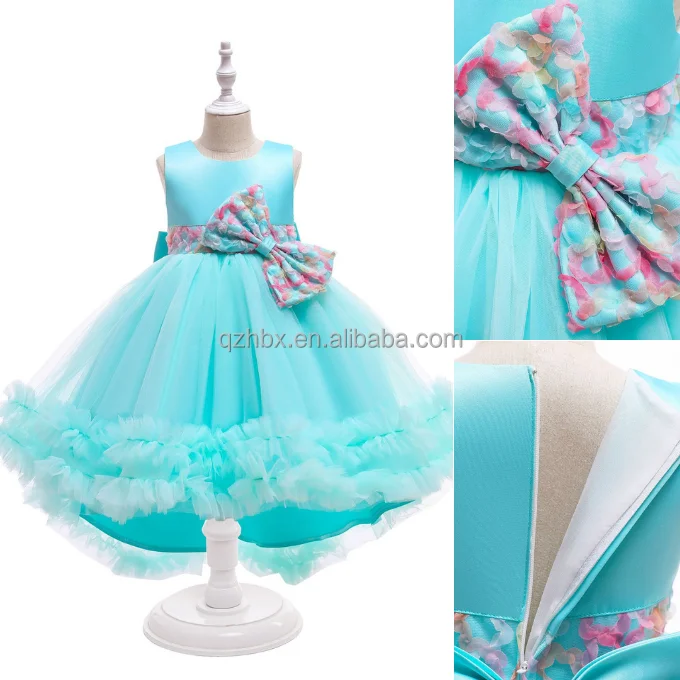 Детское пышное свадебное платье с бантом для маленьких девочек, Тюлевое платье, вечернее платье принцессы с цветами для девочек