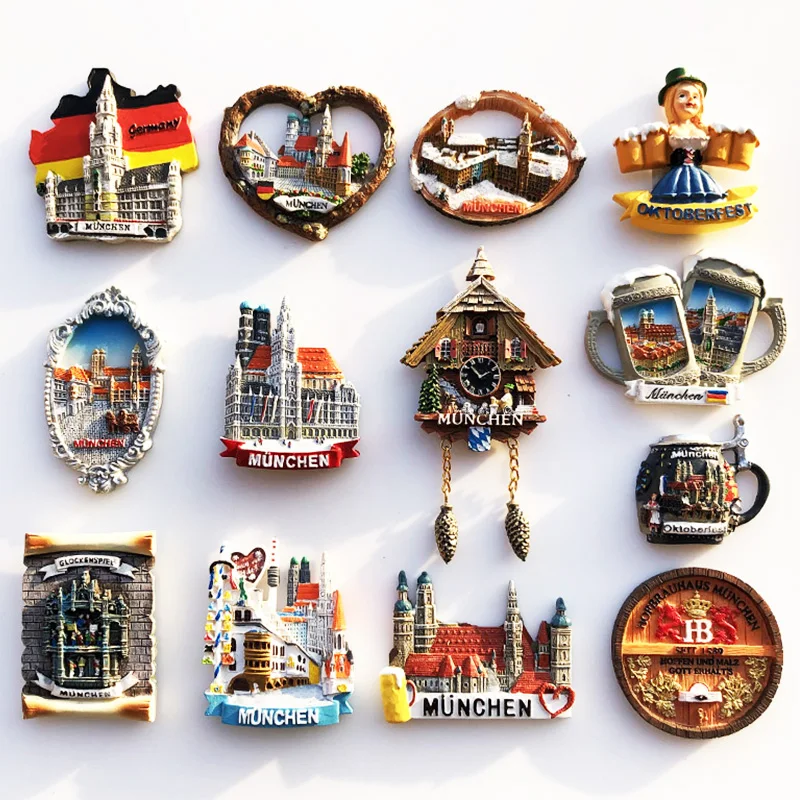 Custom Resin 3D Germany Souvenir fridge magnet Home & kitchen decor magnetic sticker Dresden Deutschland refrigerator magnet
