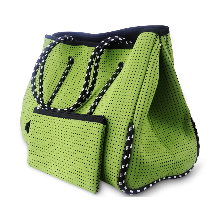 fashion australia custom wholesale stock adjustable large pink color neoprene beach tote bag