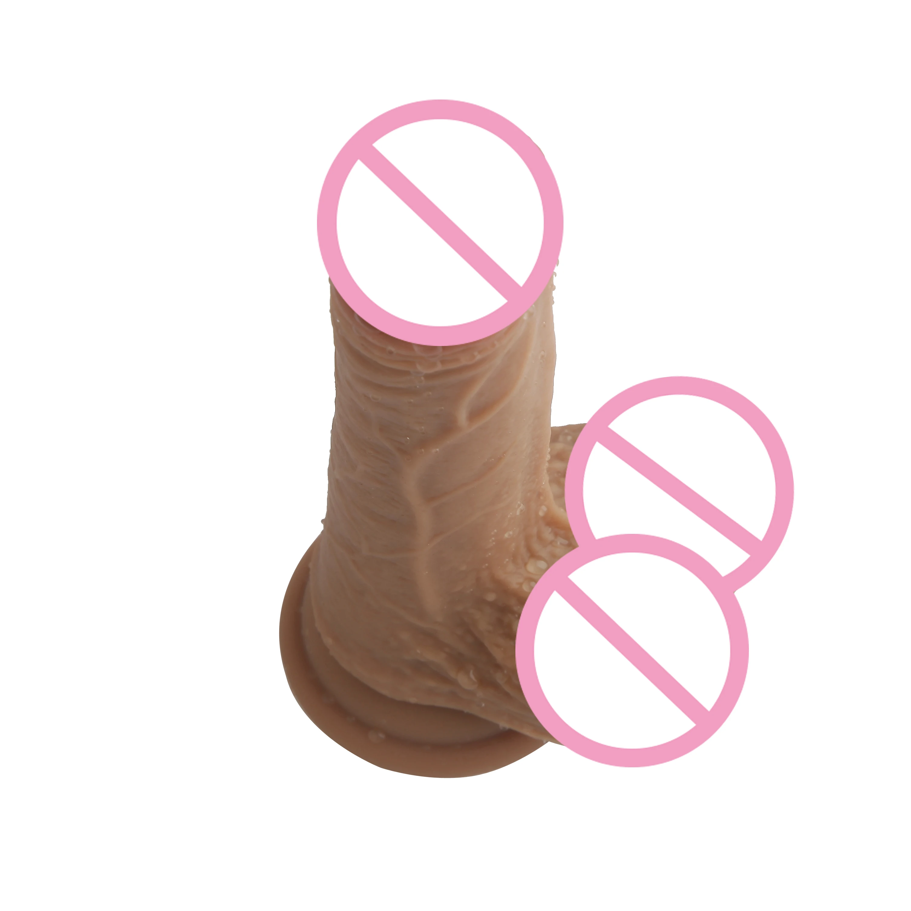 Rubber Soft Silicone Dildo Artificial Penis with Suction Cup Artificial Penises for Women Vagina