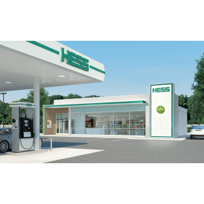 prefabricated light gauge steel cheap modular professional manufacturer steel structure gas station canopy