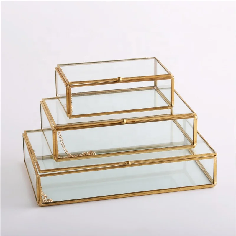 Hot selling wholesale indoor plant rose gold glass terrarium geometric