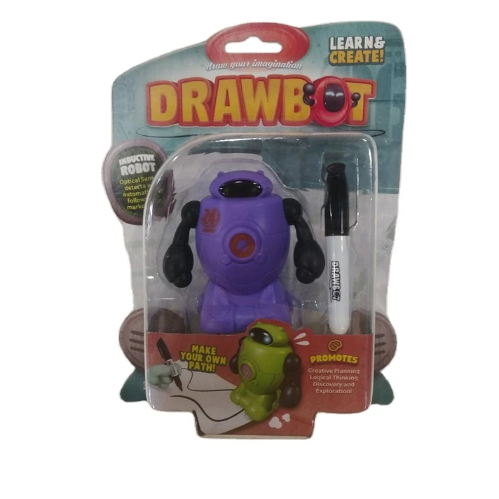 
2021 Amazon Follows The Black Line You Draw Mini Electronic Inductive Robot Toy 