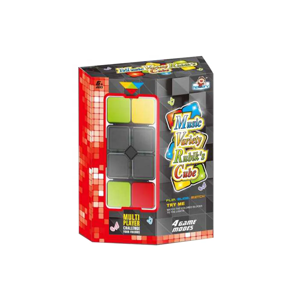 Electron Memory Music Magic Flashing Cube Puzzle Fidget Finger Handheld Training Musical Deformation Game Toy