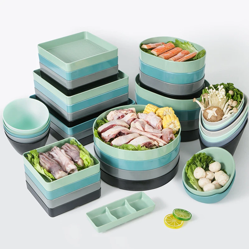 Home Hotel Restaurant Unbreakable Plastic Dishes Japanese Sushi Plates Melamine Plates
