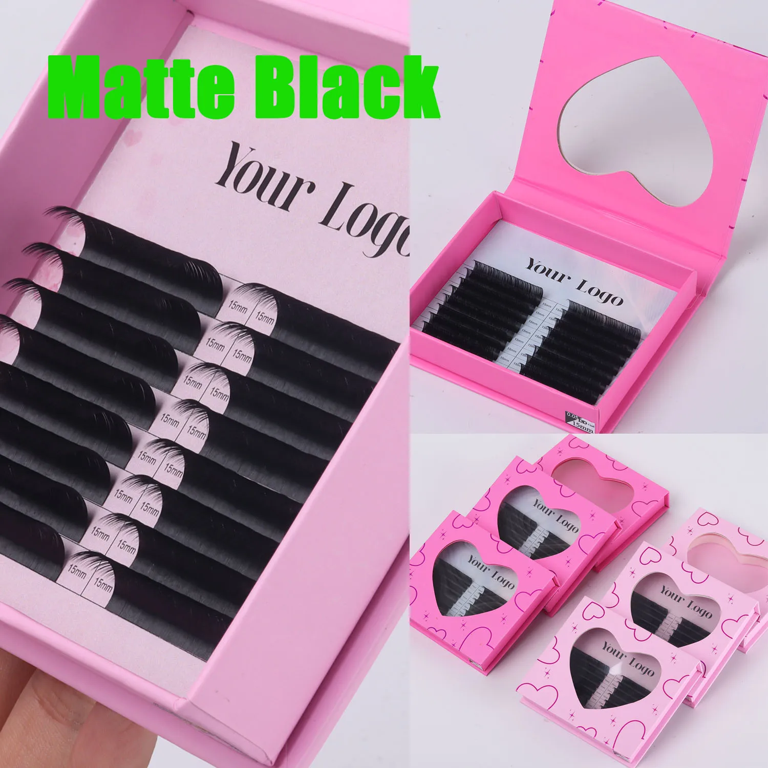 Private Label Korea Silk Mink Eyelash Extension Premium Silk Pbt Individual Lashes Extension