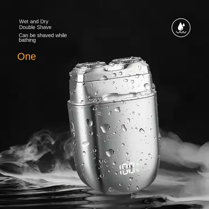 Мужская компактная портативная электробритва с двумя лезвиями