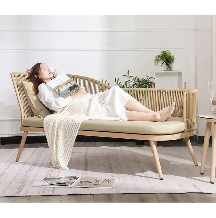 New Wholesale Rope Nordic Rattan Aluminium Patio Set Garden Funiture Outdoor Sofa