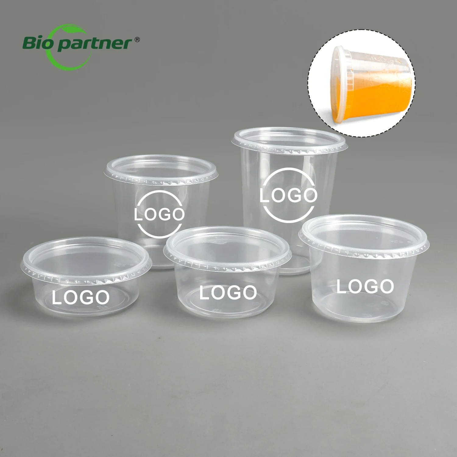 Take Away PET PP Clear Soup Cup Togo Plastic Food Packaging Deli Food Tub Container Food Storage With Lids