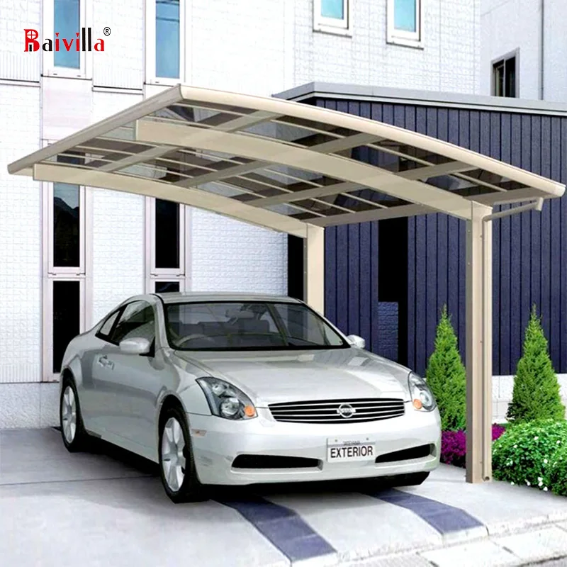 China Factory Design Production Strong And Durable Cantilever Polycarbonate Carport
