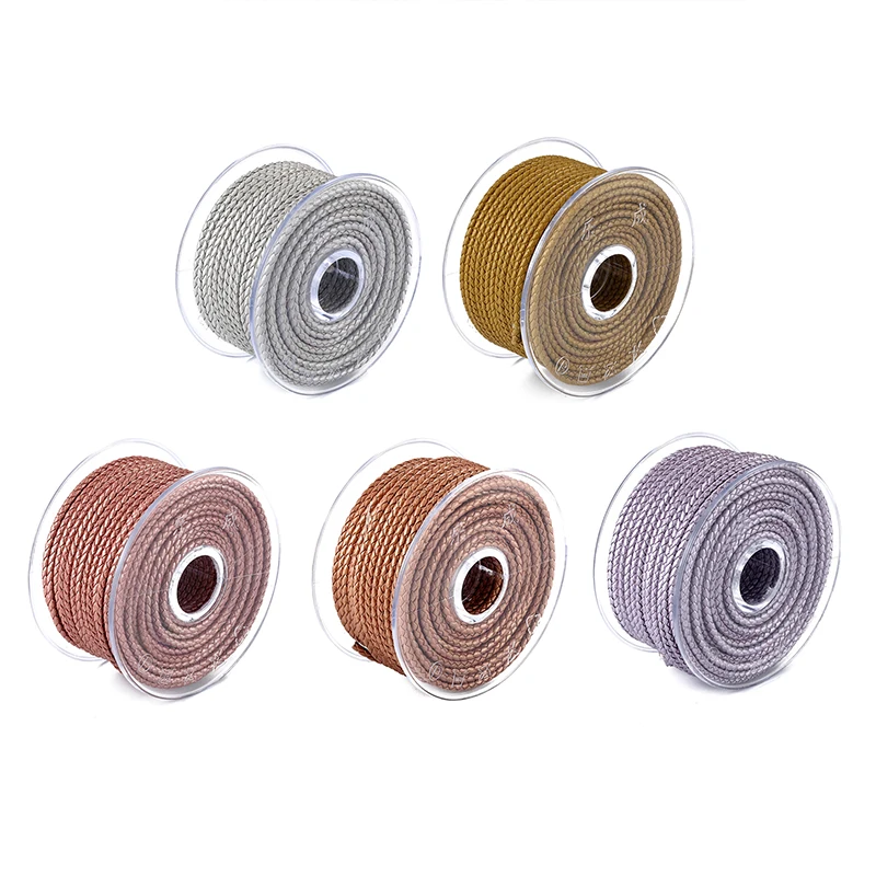 
Round Braided 8mm Width India Cow Genuine Multi Colored Leather Rope For Hand Making Jewelry 