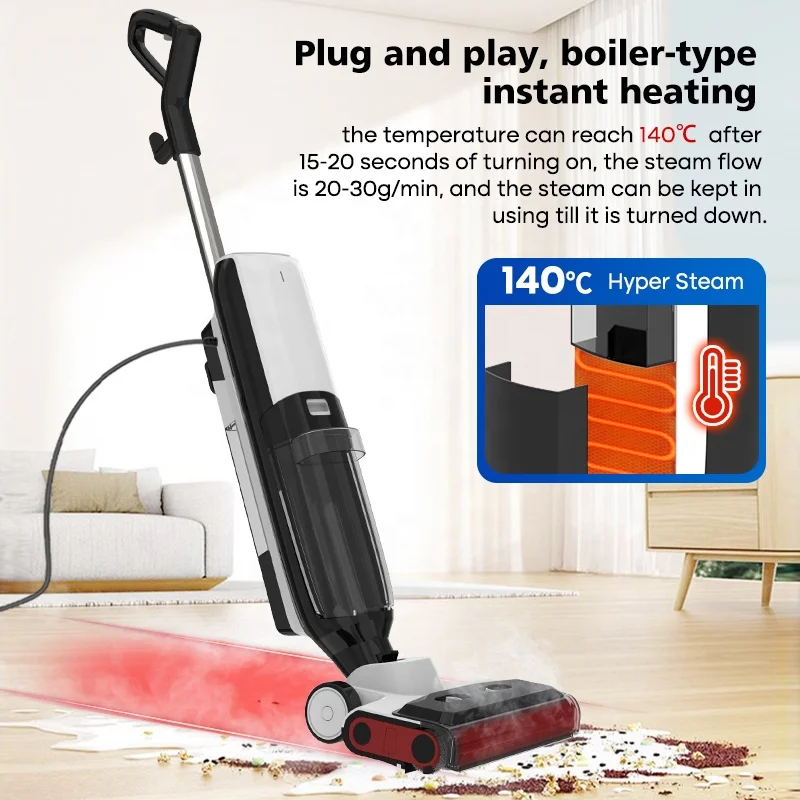 Электрический мокрый и сухой пылесос Haier с самоочищающимся щеточным двигателем для домашнего гостиничного использования функцией пара