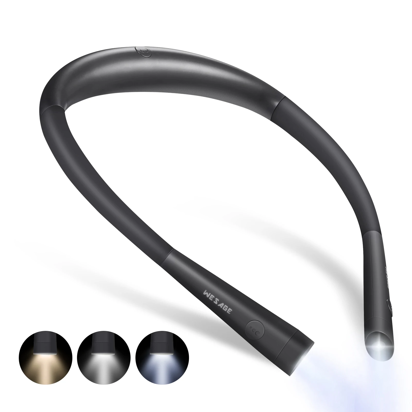 TYPE-C Rechargeable LED Neck Reading Light, Book Lights for Reading in Bed, Bendable Arm