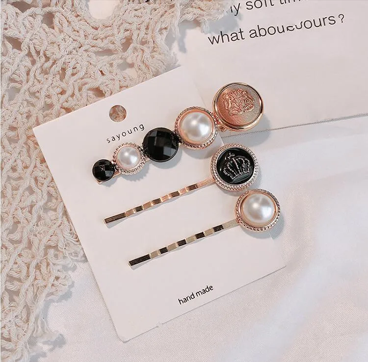 
Pearl side hairpin Korea ins net red girl clip cute headwear children small side clip girl bb clip 