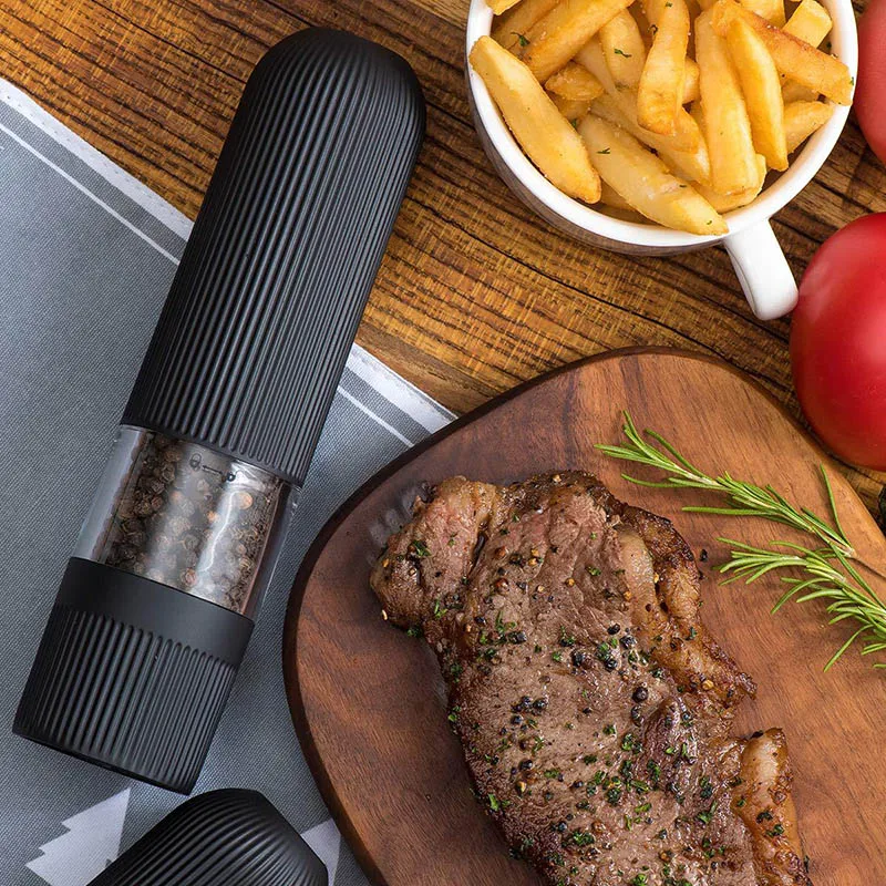 Amazon Hot Sale Salt Pepper Spice Mill Stainless Steel Gravity Automatic Rechargeable Electric Pepper Grinder