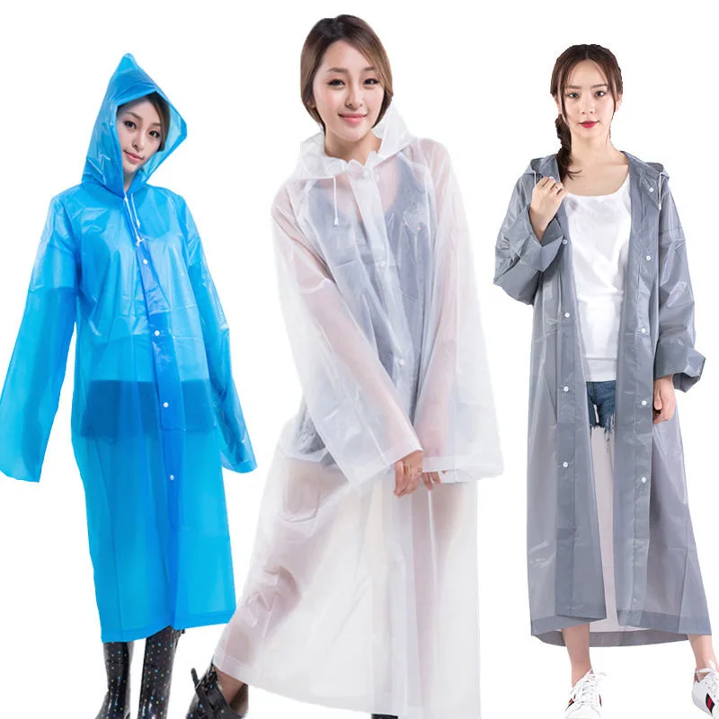 Reusable Fashion Adult Waterproof Raincoat  reflect  Waterproof Portable  eva raincoat for motorcycle