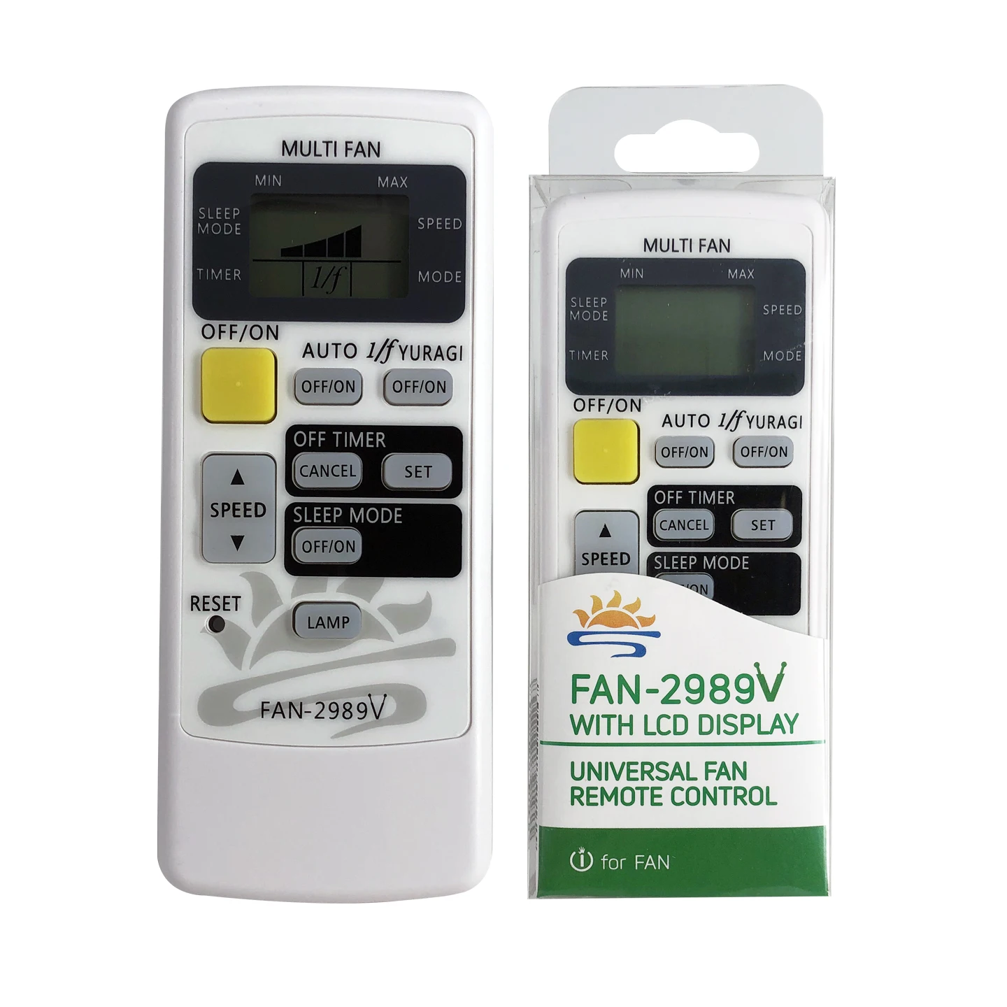 SYSTO FAN-2989V Universal Remote Control for Fan Rolling Code White,gray color shape7