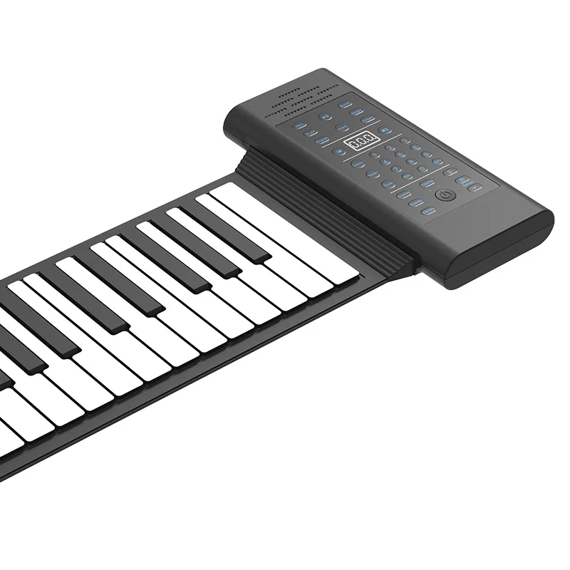 61 Keys Flexible Piano Roll Up Soft Electronic Foldable Keyboard Synthesizer With MIDI Out easy to carry away