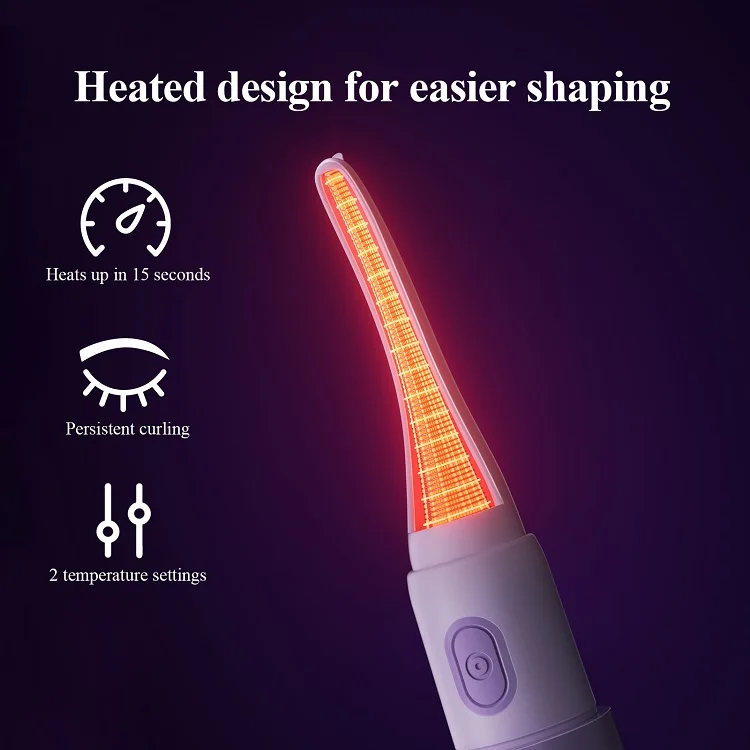 TOUCHBeauty Water washable silicone eyelash curler safe electric heated curling mascara tool heated eyelash beauty curler