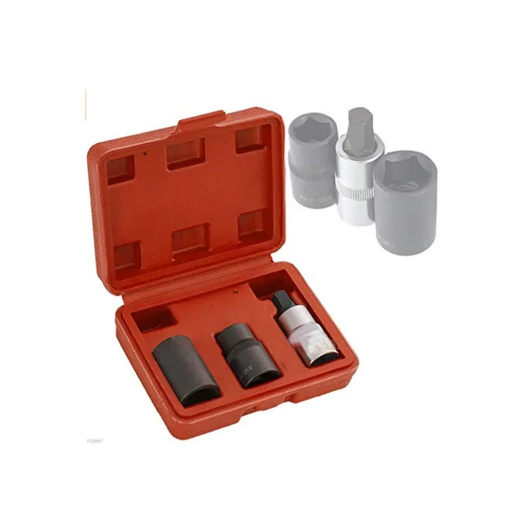 3 pcs pentagon socket and screwdriver bit set