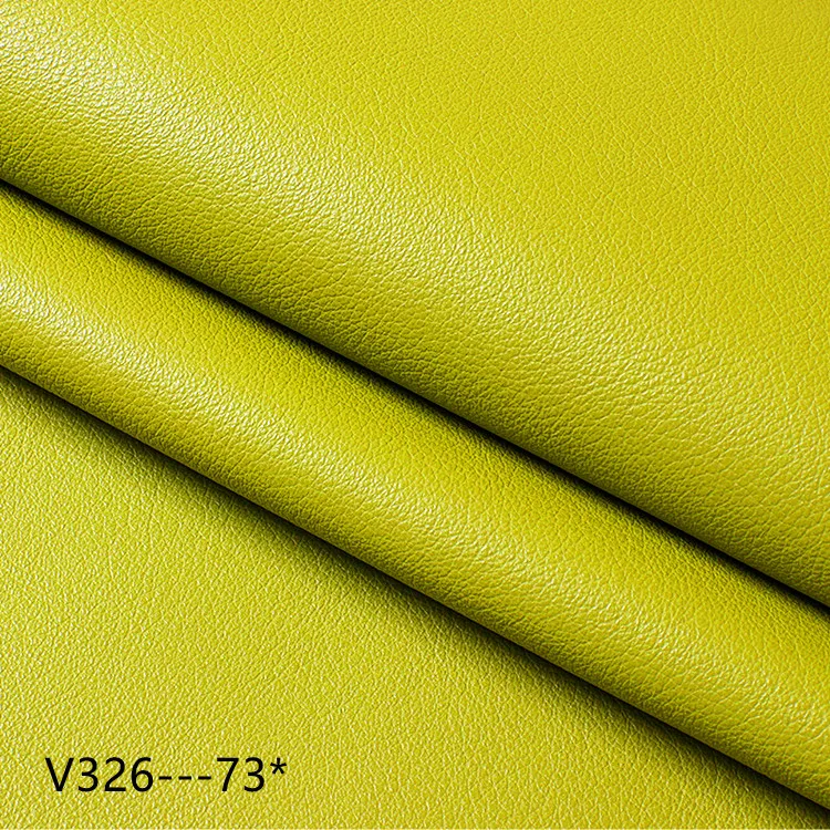 V326 Cuero PVC faux Scratch-resistant Litchi Semi PU Custom Synthetic Leather textiles products for shoes bags sofa chair