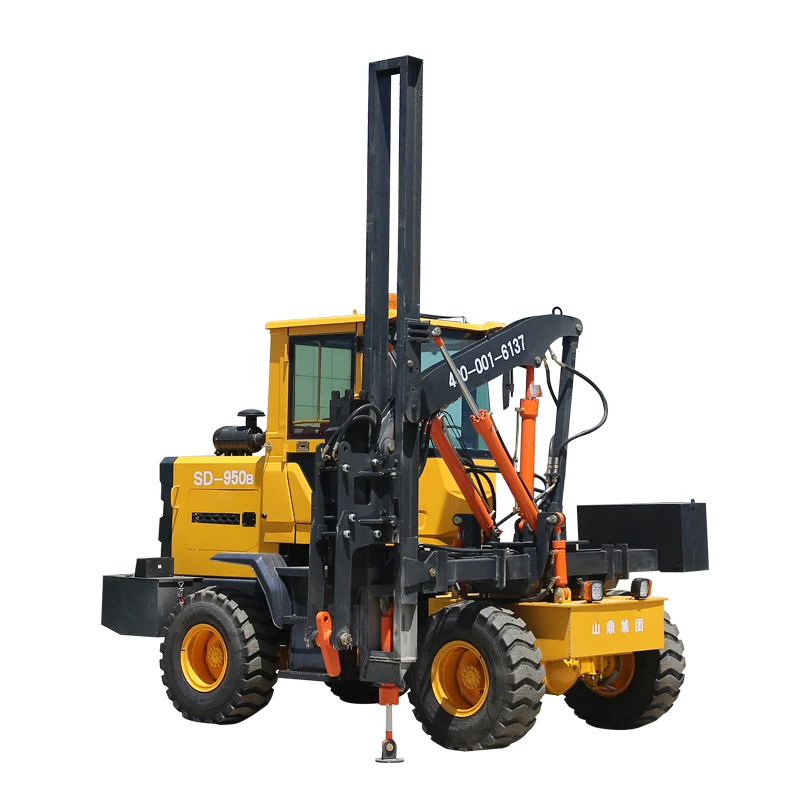 SHANDING SD950B hydraulic pile driver post hole digger for highway guardrail construction solar ramming machine for pilling