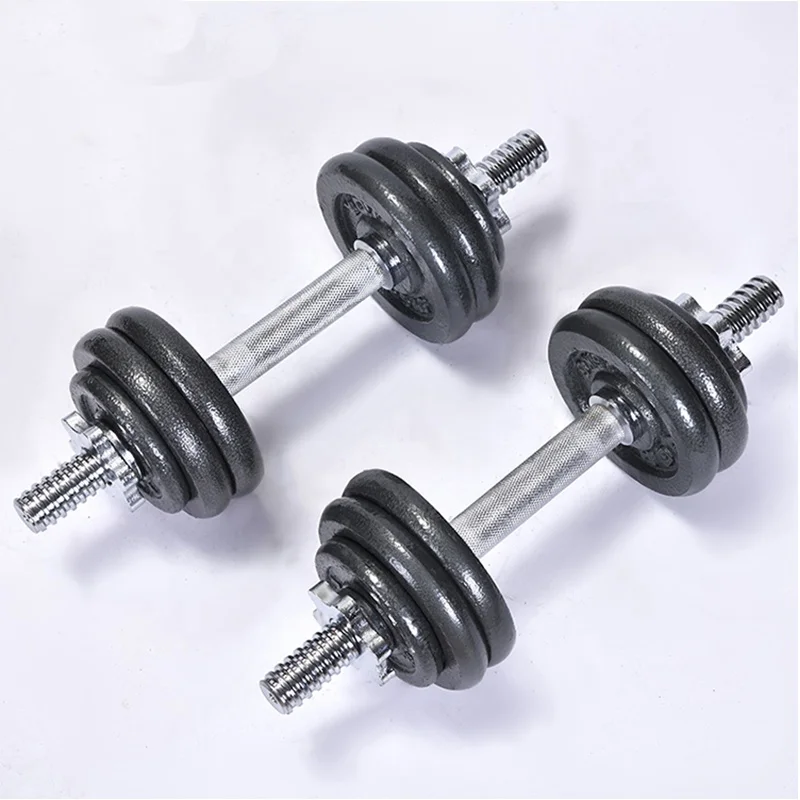 50kg gym fitness equipment cast iron dumbbell set 2 in1 adjustable dumbbell set and barbell set