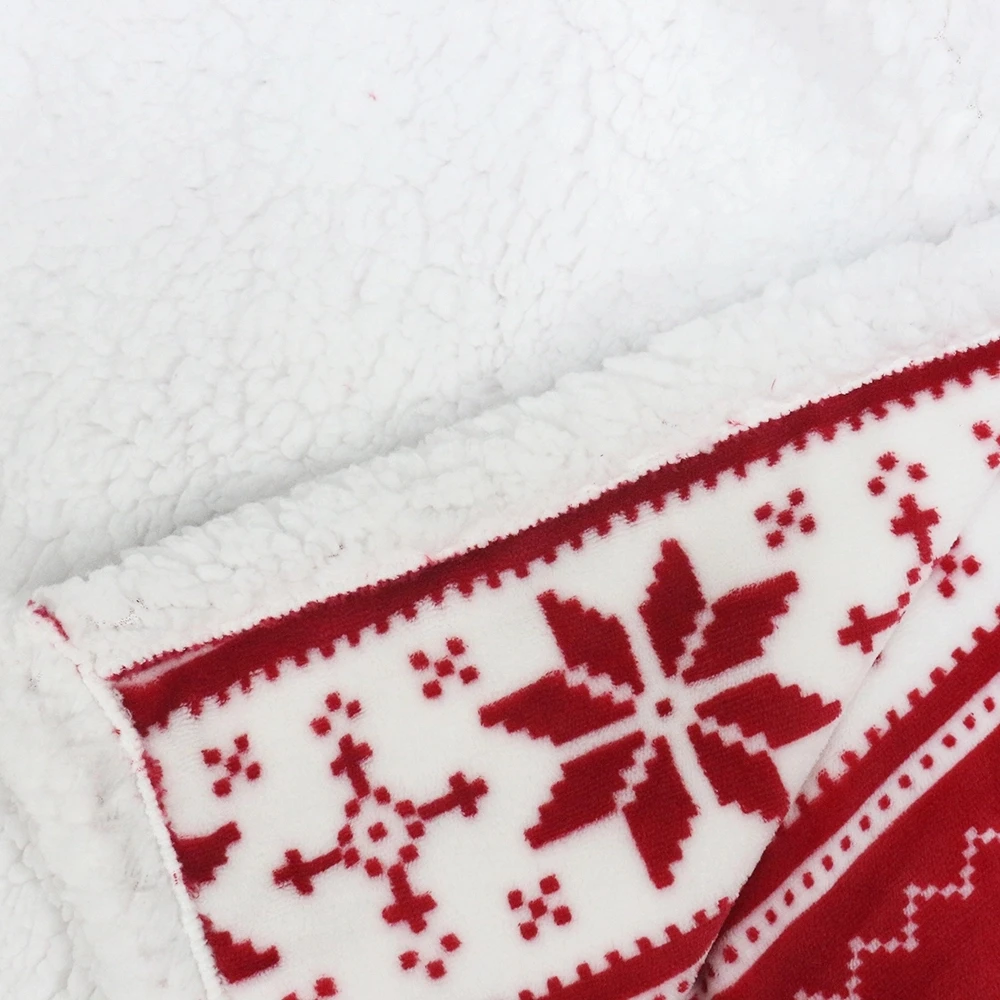 Custom bed comforter set warm lamb fleece baby bed quilt sherpa blanket