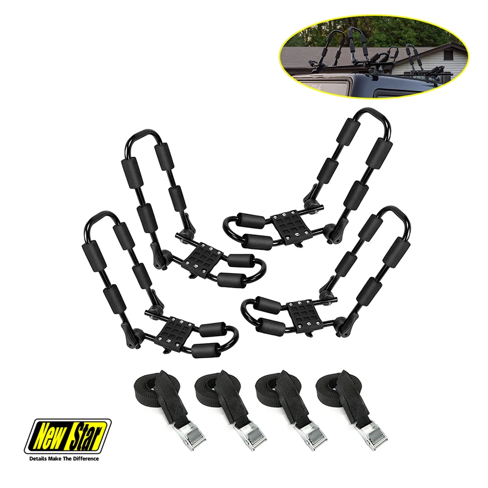 Detachable Steel Universal Folding Roof Carrier Stand-up Paddle Canoe Surfboard Ski Board Kayak Rack