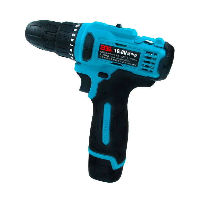 2198 16.8V Rechargeable Cordless Drill Electric Screwdriver Machine China Sale Hand Power Tools Cordless Impact Drills