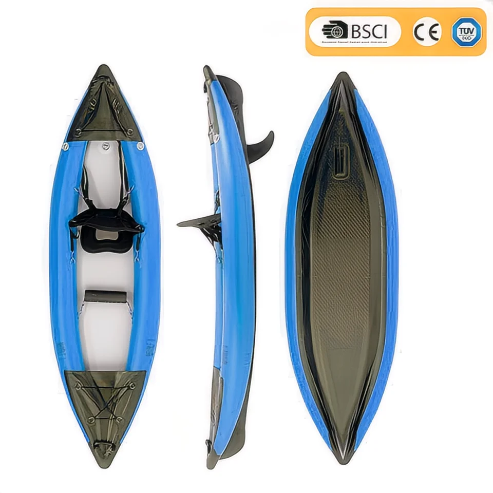Wholesale Price  Inflatable Kayak 3 Person Inflatable Kayak Paddle Inflatable Foot Drive 2 Person Kayak