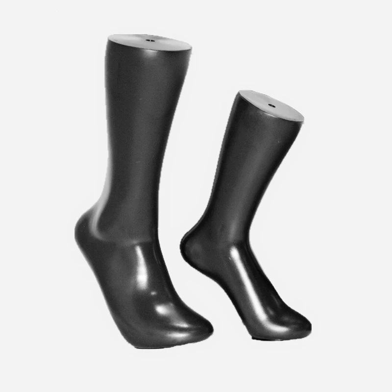 Wholesale Female/Male Plastic Foot Mannequin Display Shoes Male Black Mannequin Foot Stoking