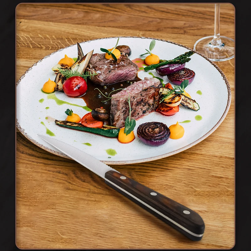 Multiple styles of selection factory price steak knife set high quality wood handle steak knife