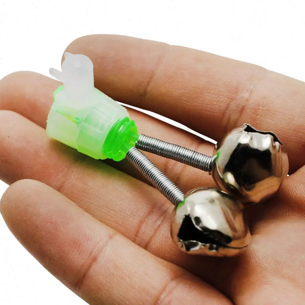 Hot Sales Double Fishing Rod Alarm Bells Fishing Bite Alarms Fishing Rod Bells Rod Clamp Tip Clip Bells Ring