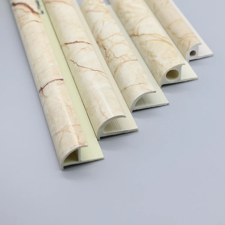 Stone PVC Wholesale High Quality Sculpture Wall Strips SPC Tile Trim Decorative PVC Stone Flexible Wall Cover Trim