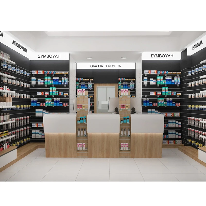 Креативный аптечный магазин витрина полки для лекарств украшения интерьера