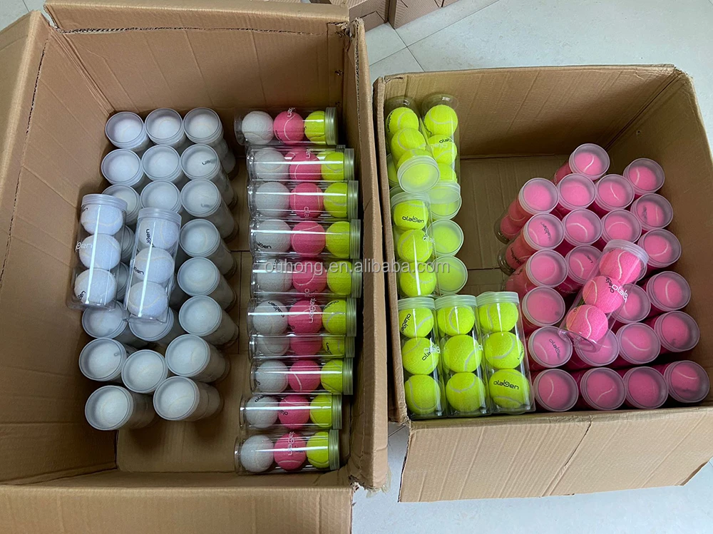 2024 Custom Logo High Quality Pressurized Wool And Rubber Balls With Rebound 130cm Black Red Tennis Ball Training Tennis Balls