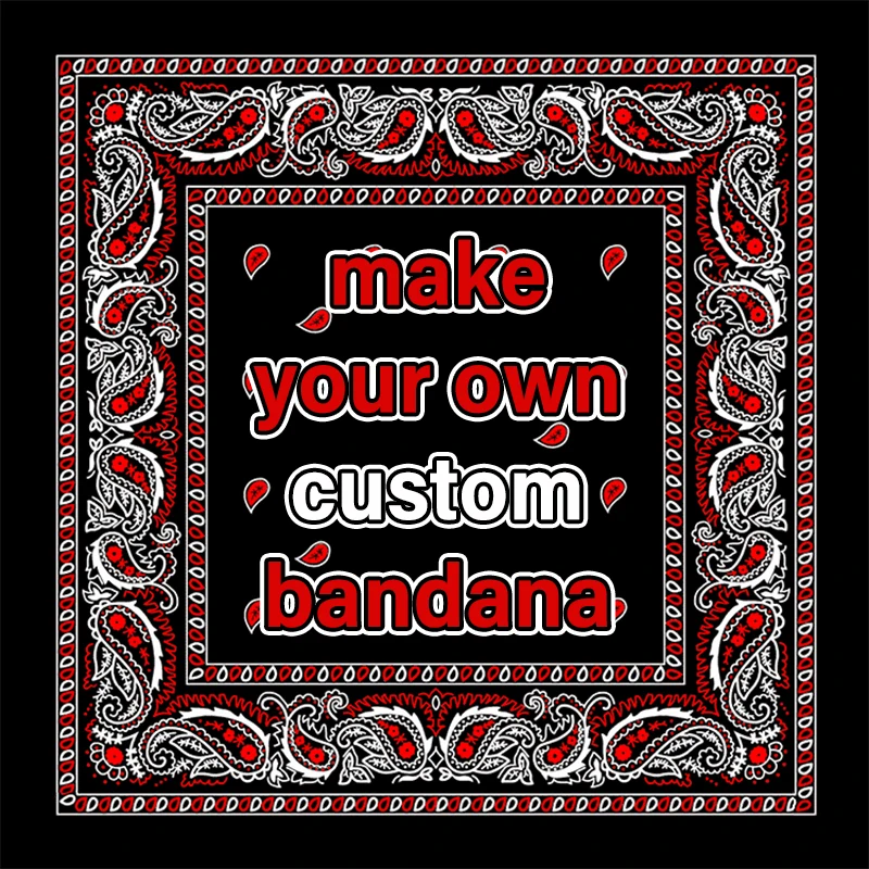 Customized Factory Double Print Bandana Custom Logo Fans Cotton Bandana Square Sport Bandana