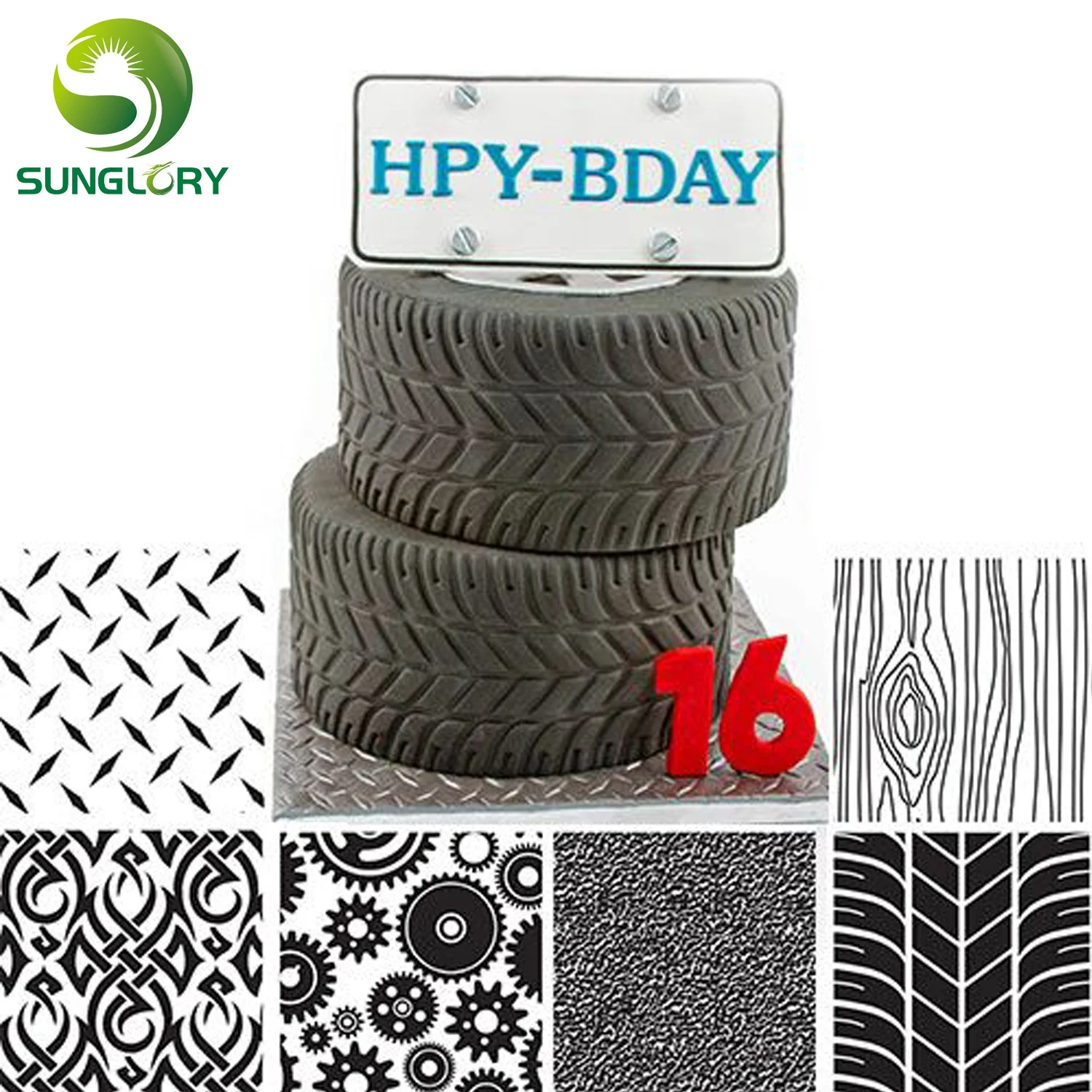 6 шт. текстура набор постельных принадлежностей шины для сладких изделий украшения коврик печенья кексов форма торта с помадкой формы выпечки инструменты тортов